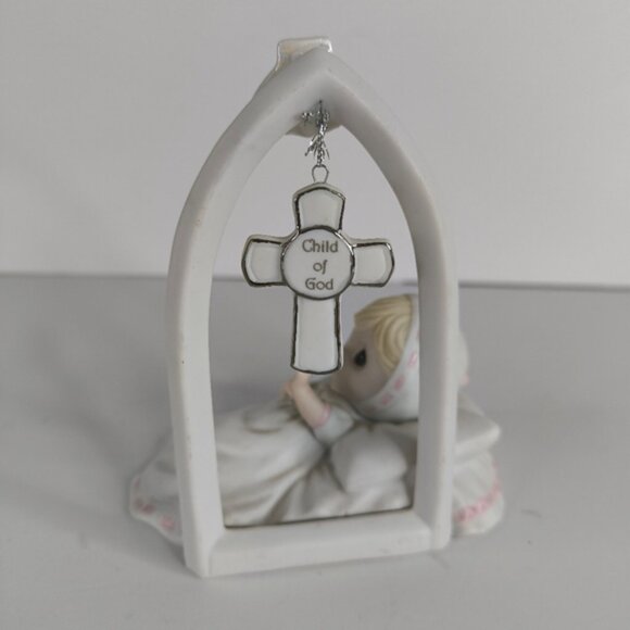 Precious Moments Child of God Bisque Porcelain 113021 Baptism Gift Figurine Girl - Picture 4 of 12